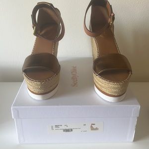 See by Chloe, size 41, 'Glyn' Espadrille Wedge Sandal